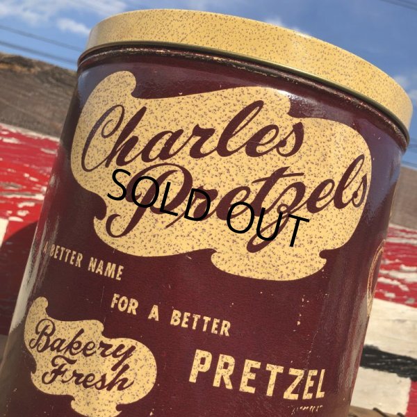 画像7: Vintage Tin Can Charles Pretzels (B259) (7)