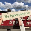 画像1: Vintage Sign BY APPOINTMENT ONLY (B277) (1)