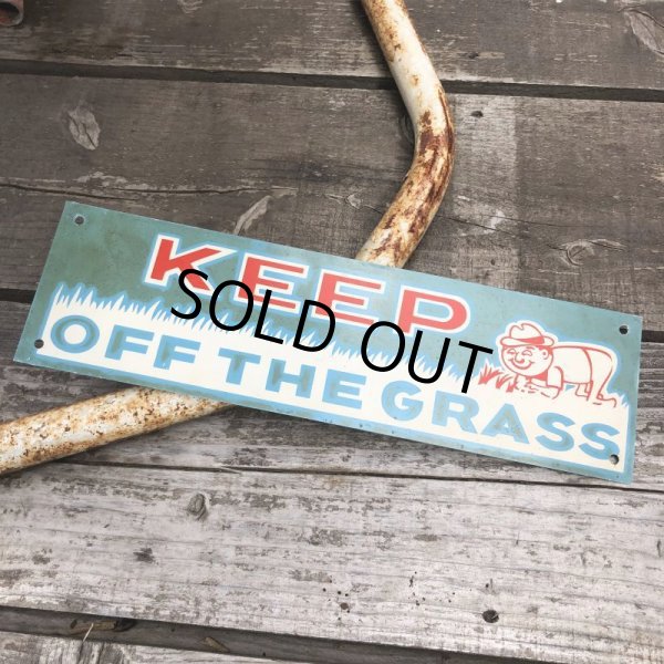画像4: Vintage Sign KEEP OFF THE GRASS (B283) (4)