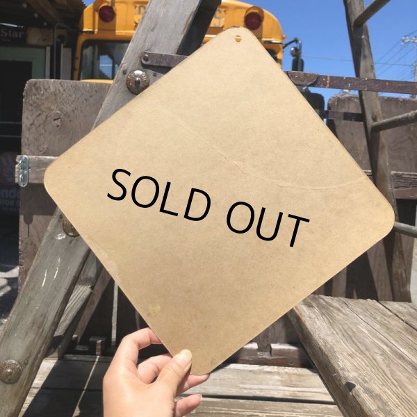 画像2: 70s Vintage Cardboard Sign CATTLE CROSSING (B293) (2)