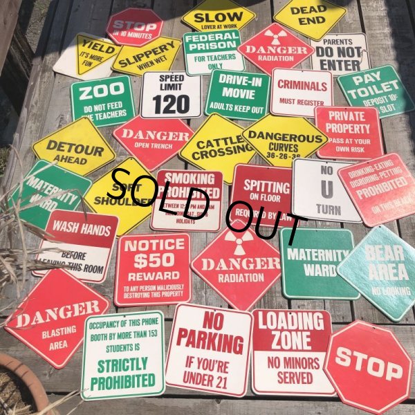 画像3: 70s Vintage Cardboard Sign DETOUR AHEAD (B308) (3)