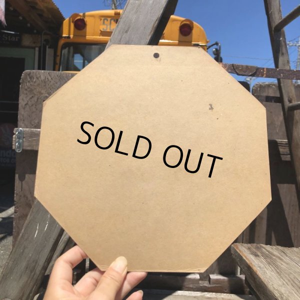 画像2: 70s Vintage Cardboard Sign STOP (B290) (2)