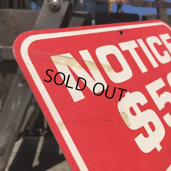 画像2: 70s Vintage Cardboard Sign NOTICE $50 (B318) (2)