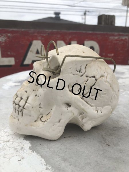 画像9: Vintage Skull w/Glasses Ceramic Ashtray (B322) (9)