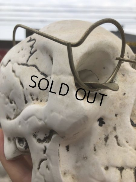 画像4: Vintage Skull w/Glasses Ceramic Ashtray (B322) (4)