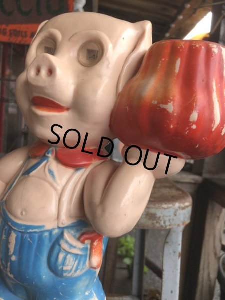 画像9: 50s Vintage Plastic Piggy Coin Bank (B342) (9)