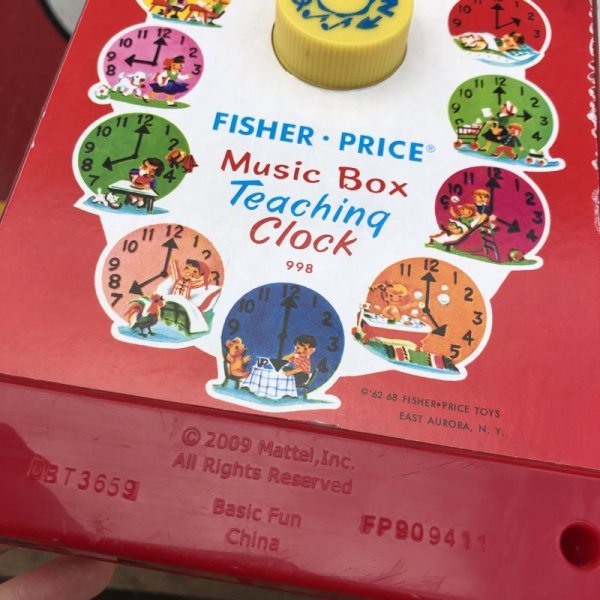 画像8: Vintage Fisher Price Music Box Teaching Clock (B343) (8)