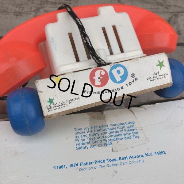 画像6: 70s Vintage Fisher Price Toys Chatter Telephone (B351) (6)