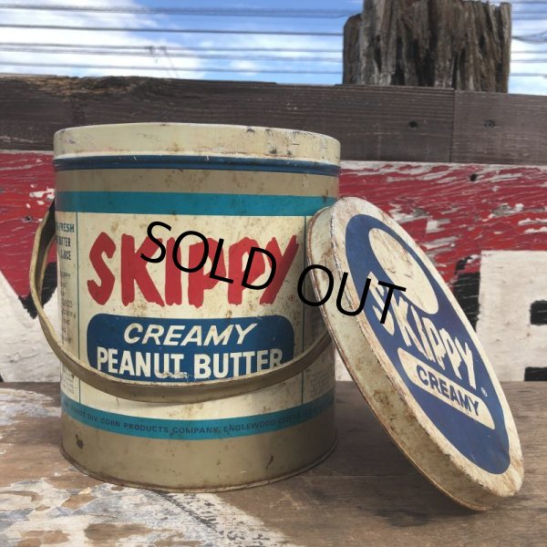 画像7: Vintage SKIPPY Peanut Butter Tin Can (B372) (7)