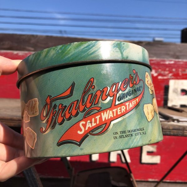 画像4: Vintage Fralinger's Salt Water Taffy Tin Can (B383) (4)