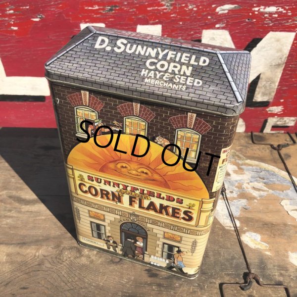 画像2: Vintage D. SunnyField Golden Corn Flakes Tin Can (B380) (2)