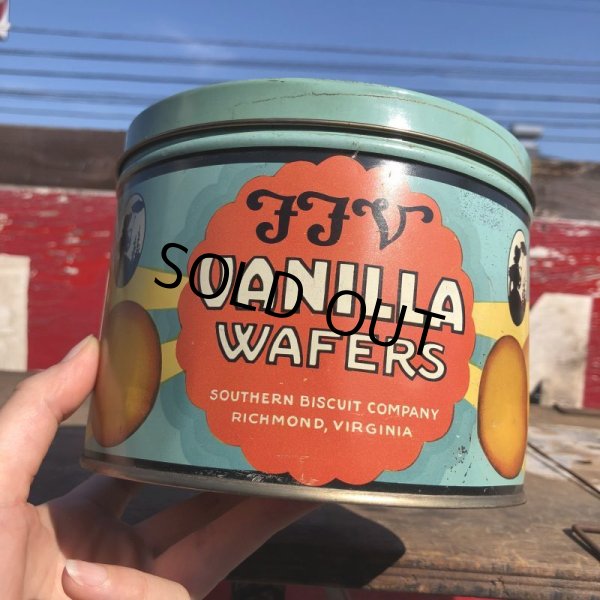 画像8: Vintage FFV Vanilla Wafers Biscuit Tin Can (B382) (8)