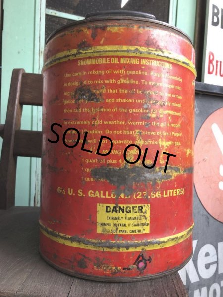 画像6: Vintage ARCTIC CAT Snowmobile Purple Powerlube Oil Can (B389)  (6)