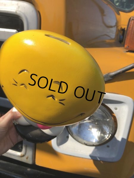 画像5: 70s Vintage Play Pal Smiley Face Plastic Coin Bank (B390)  (5)