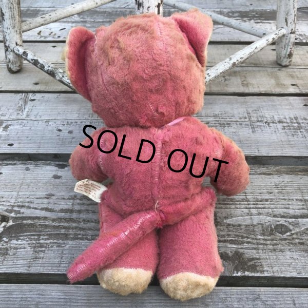 画像4: Vintage Rubber Face Doll Pink Kitty Cat (B393) (4)