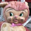 画像10: Vintage Rubber Face Doll Pink Kitty Cat (B393) (10)