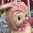 画像9: Vintage Rubber Face Doll Pink Kitty Cat (B393) (9)