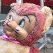 画像8: Vintage Rubber Face Doll Pink Kitty Cat (B393) (8)