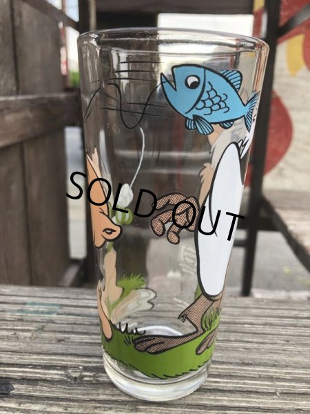 画像2: 70s Vintage Pepsi Glass Taz & Porky Pig (B405) (2)