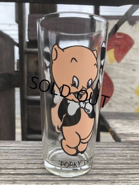 画像4: 70s Vintage Pepsi Glass Porky Pig (B419) (4)