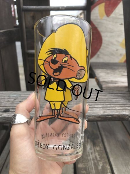 画像1: 70s Vintage Pepsi Glass Speedy Gonzales (B411) (1)