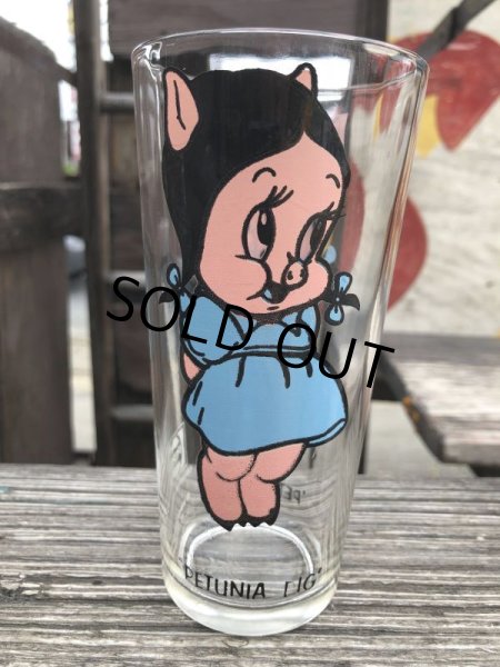 画像2: 70s Vintage Pepsi Glass Petunia Pig (B420) (2)