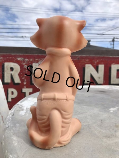 画像3: 50s Vinatge Tiger Cat Football Mascot Rubber Doll (B427) (3)