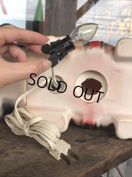 画像11: 70s Carnival Prize Vintage Hound Dog Plastic Lamp (B431) (11)