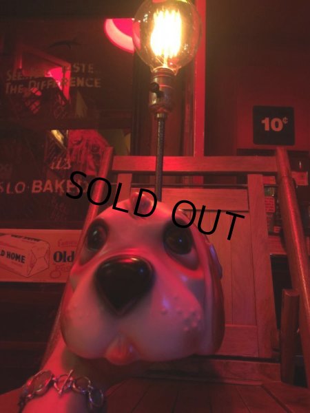 画像13: 70s Carnival Prize Vintage Hound Dog Plastic Lamp (B431) (13)