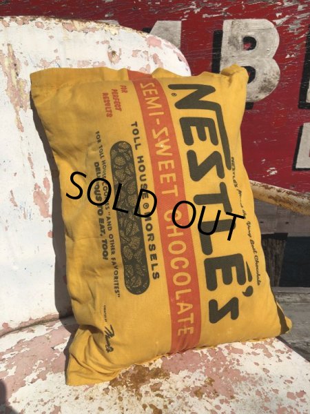 画像6: Vintage NESTLE's Semi-Sweet Chocolate Pillow Cushion (B434) (6)