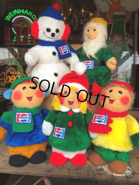 画像9: 70s Vintage Pepsi Christmas Doll Snow Man 52cm (B444) (9)