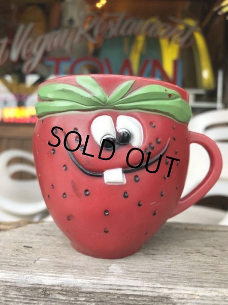画像6: 60s Vintage Funny Face Mug  Freckle Face Strawberry (B445) (6)