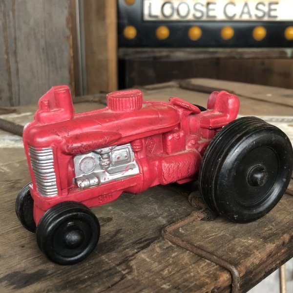 画像4: 50s Vintage Rubber Tractor toy (B455) (4)