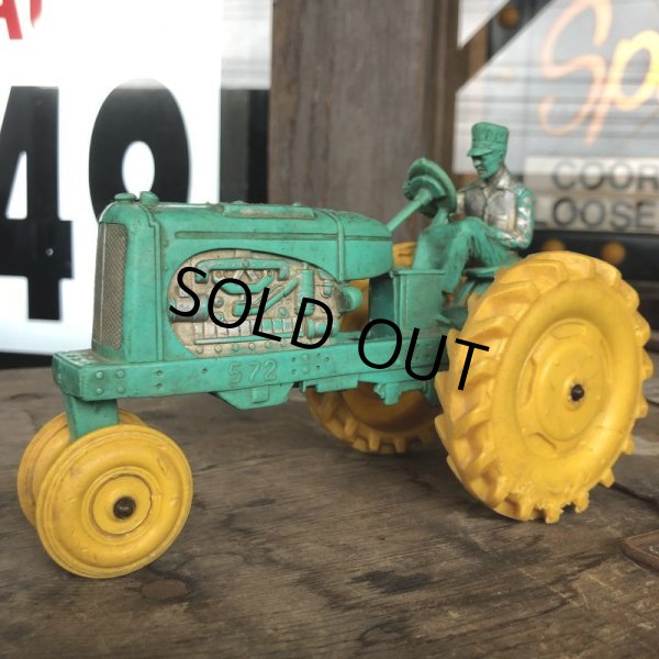 画像2: 50s Vintage Auburn Rubber Tractor toy (B452) (2)