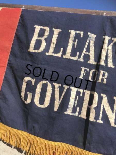 画像8: 1930s BLEAKLEY FOR GOVERNOR Campaign Political Banner Flag Sign (B458) (8)