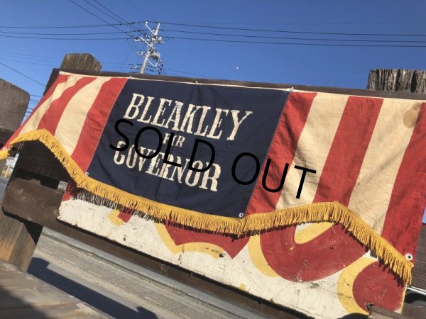 画像5: 1930s BLEAKLEY FOR GOVERNOR Campaign Political Banner Flag Sign (B458) (5)