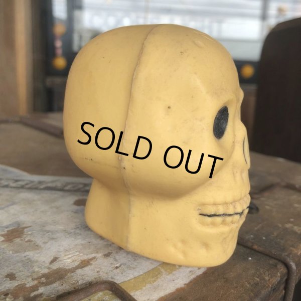 画像3: Vintage Halloween Decoration Skull Blow Mold Plastic Lamp Head (B459) (3)