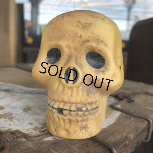 画像6: Vintage Halloween Decoration Skull Blow Mold Plastic Lamp Head (B462) (6)
