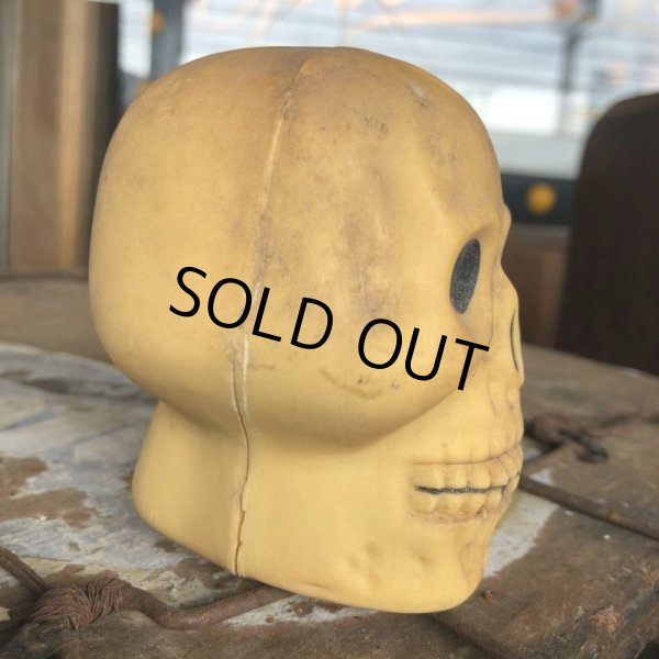 画像3: Vintage Halloween Decoration Skull Blow Mold Plastic Lamp Head (B463) (3)