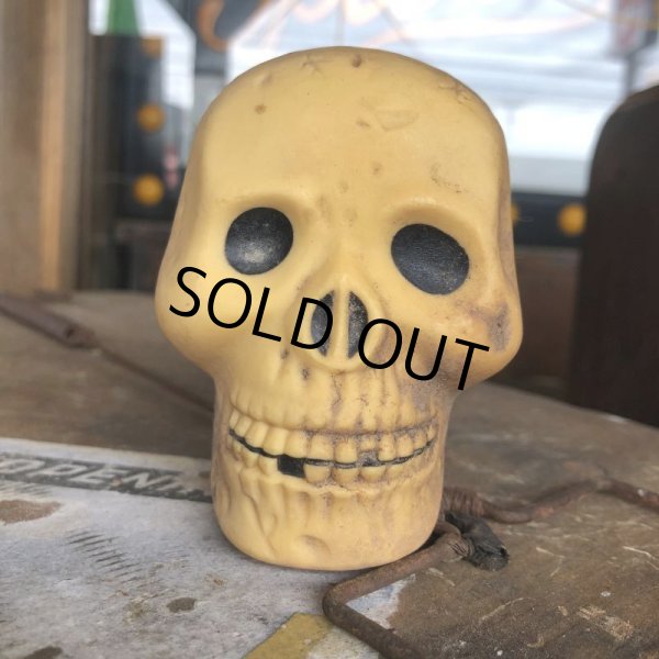 画像6: Vintage Halloween Decoration Skull Blow Mold Plastic Lamp Head (B460) (6)
