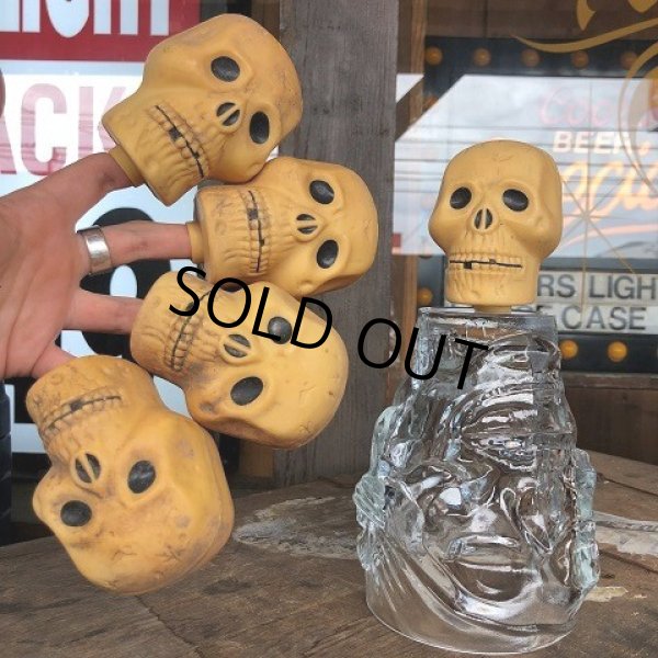 画像8: Vintage Halloween Decoration Skull Blow Mold Plastic Lamp Head (B462) (8)