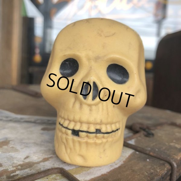 画像6: Vintage Halloween Decoration Skull Blow Mold Plastic Lamp Head (B459) (6)