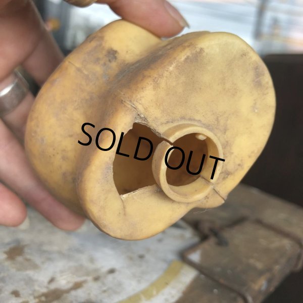 画像2: Vintage Halloween Decoration Skull Blow Mold Plastic Lamp Head (B460) (2)