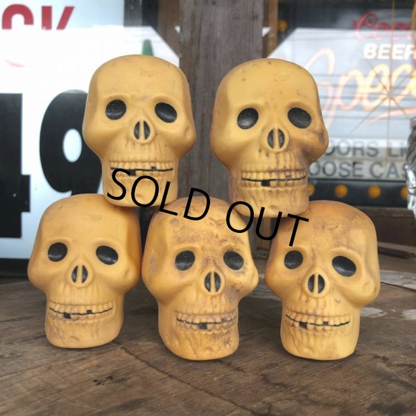 画像8: Vintage Halloween Decoration Skull Blow Mold Plastic Lamp Head (B459) (8)