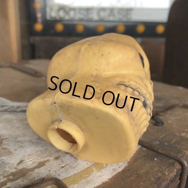 画像2: Vintage Halloween Decoration Skull Blow Mold Plastic Lamp Head (B461) (2)