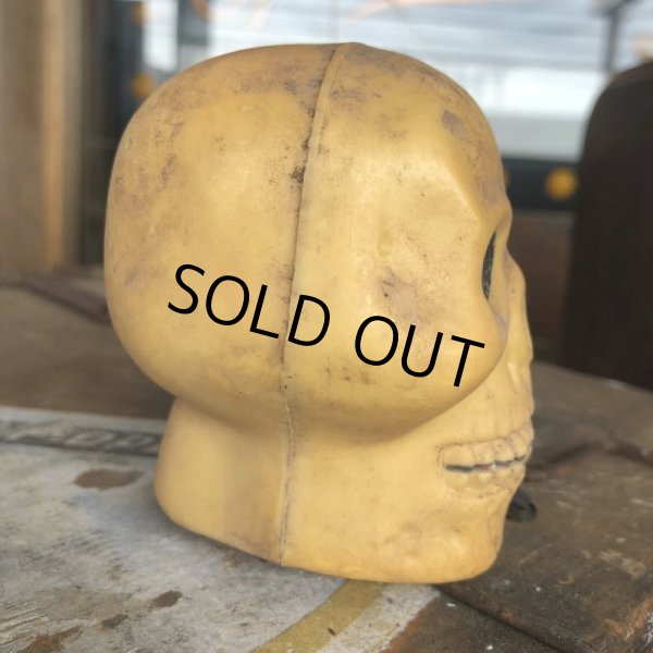 画像3: Vintage Halloween Decoration Skull Blow Mold Plastic Lamp Head (B462) (3)