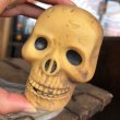 画像1: Vintage Halloween Decoration Skull Blow Mold Plastic Lamp Head (B460) (1)