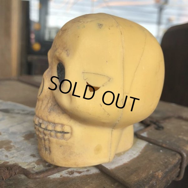 画像5: Vintage Halloween Decoration Skull Blow Mold Plastic Lamp Head (B462) (5)