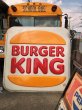 画像1: Vintage Burger King Old Logo Outdoor Sign Super Big Size!!! (B469) (1)