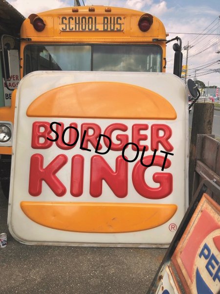 画像1: Vintage Burger King Old Logo Outdoor Sign Super Big Size!!! (B469) (1)